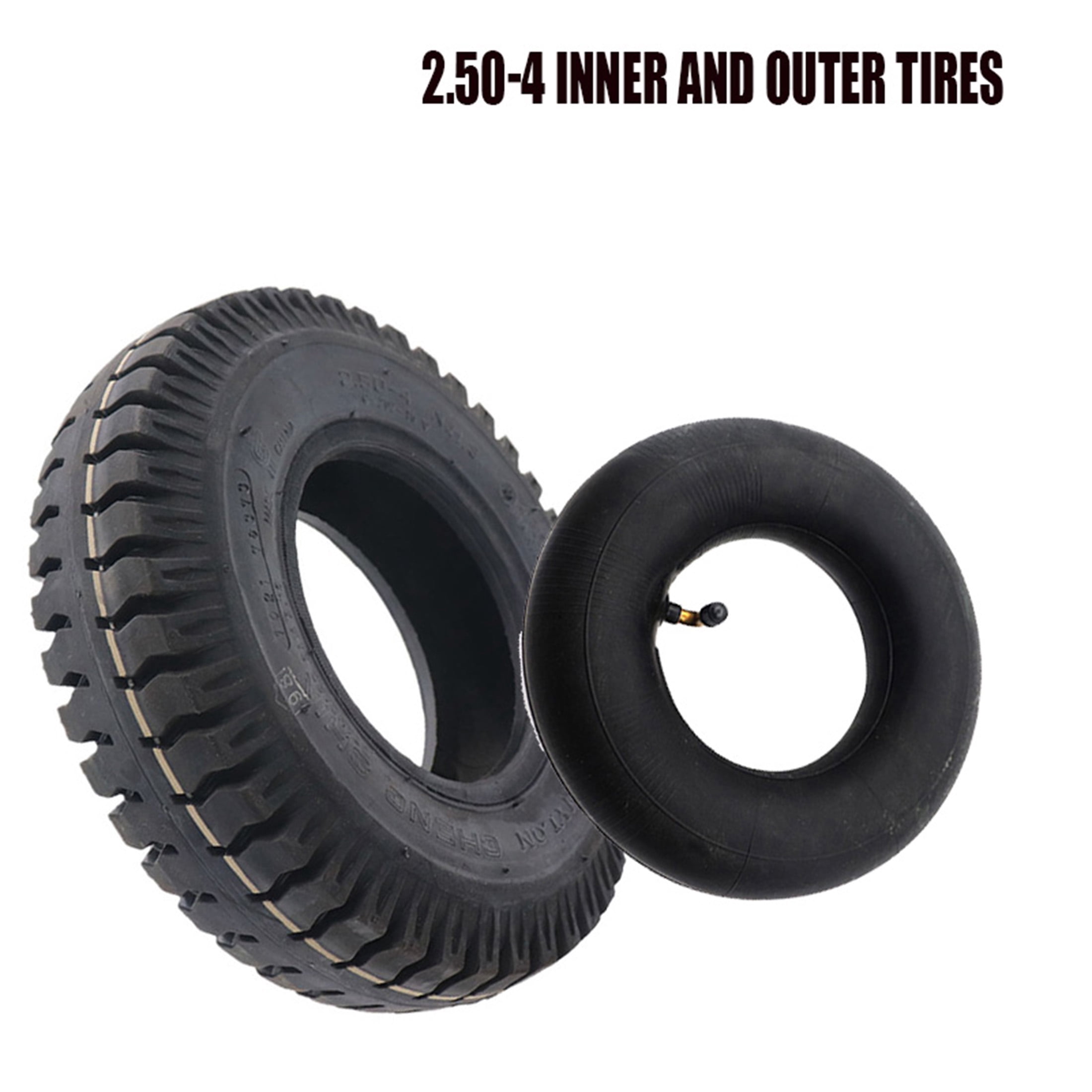 2 Pack 2.80/2.50-4 Inch Inner Tube With TR87 Bent Valve Stem For Scooters, Lawn Mowers Wheelbarrows Hand Trucks