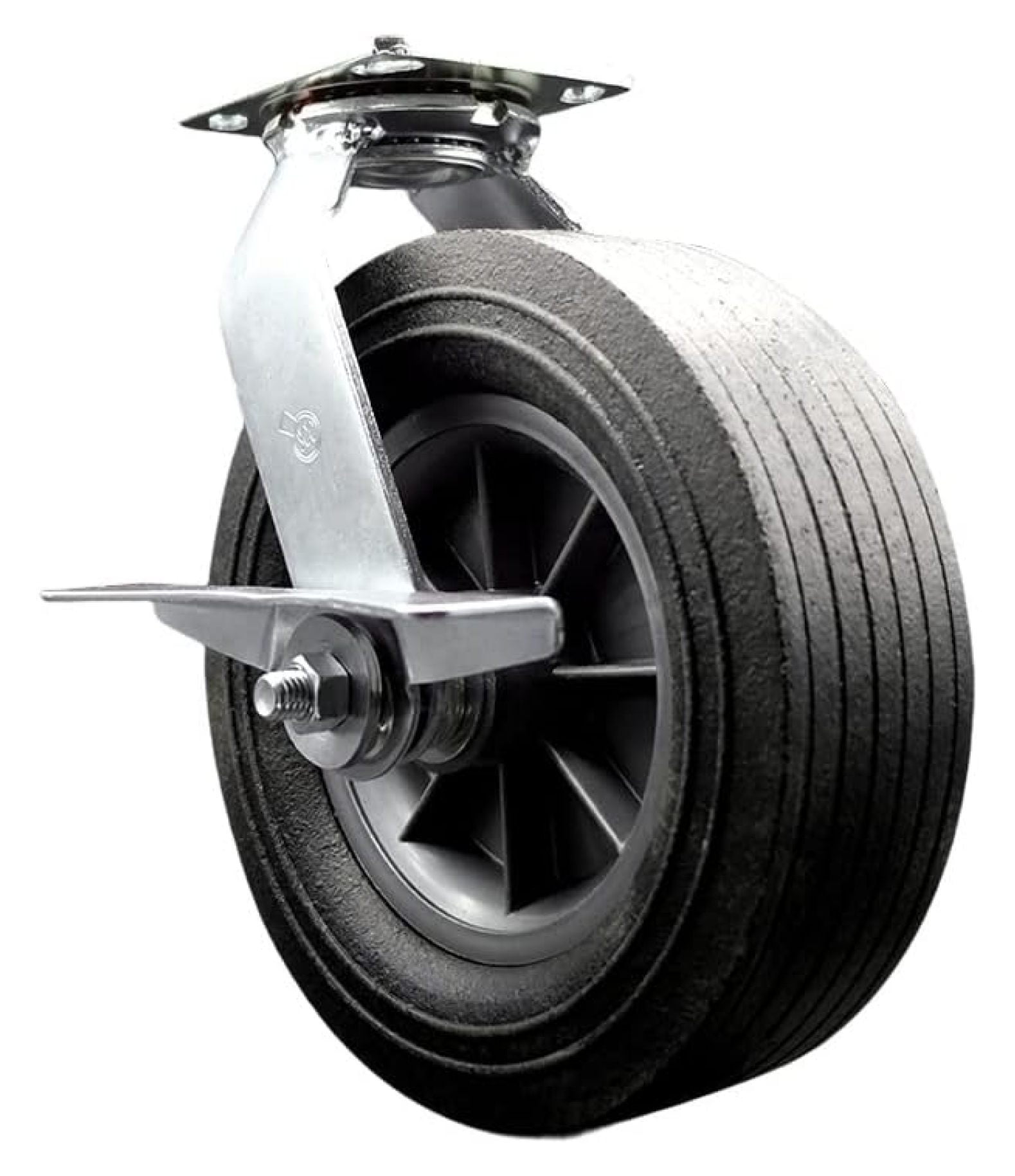 Service Caster CST10 - 10" Swivel Caster For Greenlee GMX Carts, Heavy Duty Semi-Pneumatic Wheel