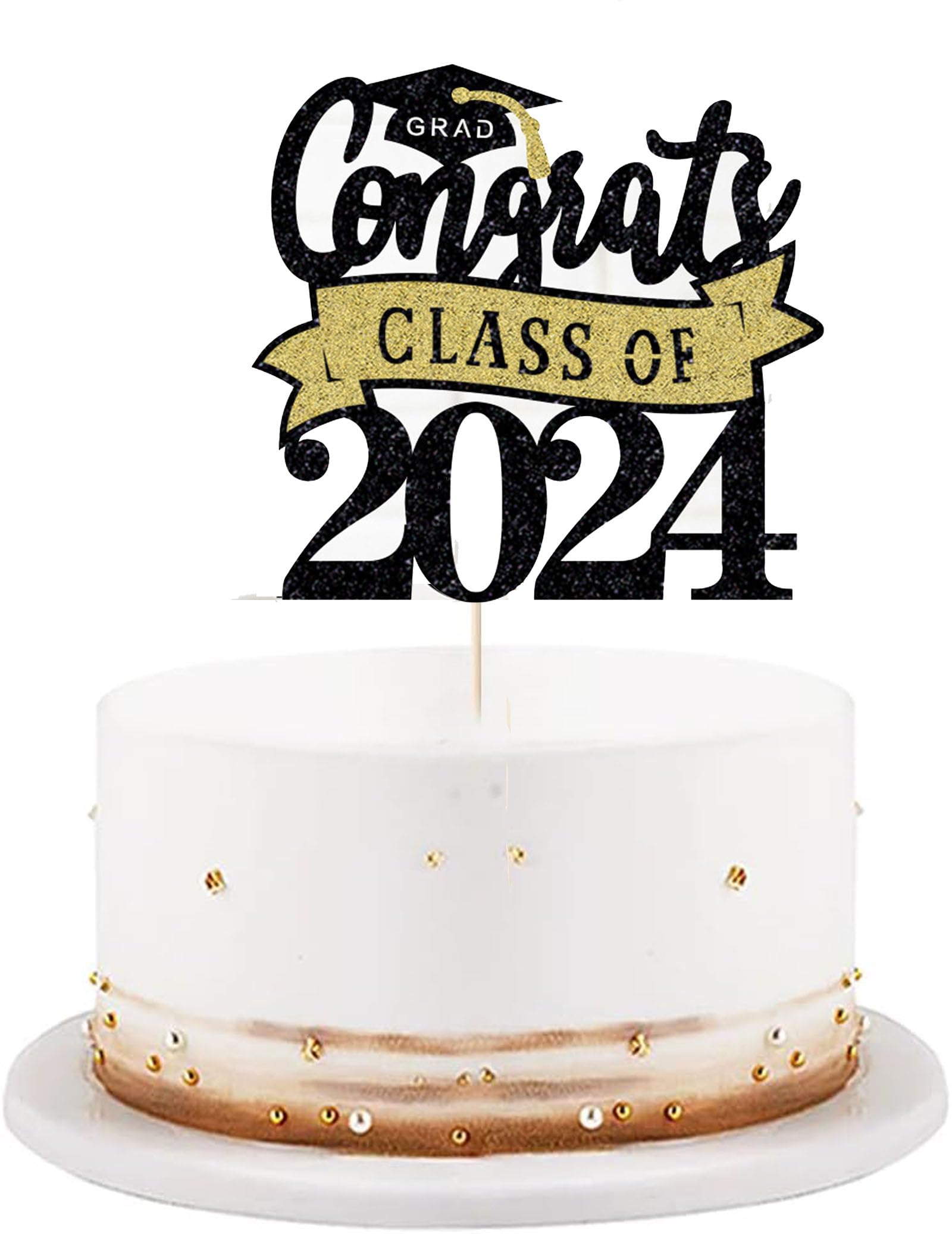 CSTYWC Gold Congrats SCH4 Grad Cake Topper Class of 2024 Cake Topper We ...
