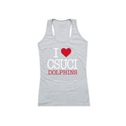 CSUCI CalIfornia State University Channel Islands The Dolphins Womens Love Tank Top T-Shirt Heather Grey