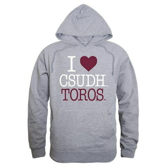 CSUDH I Love Hoodie, Heather Grey - Extra Large