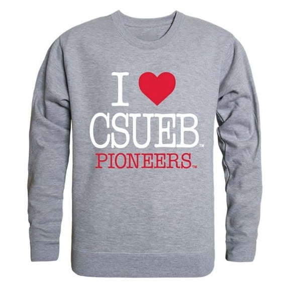 CSUEB I Love Crewneck T-Shirt, Heather Grey - Small