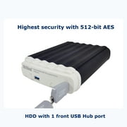 CSX-10THA 10TB HDD 1-port Hub USB 3.2 Gen 2/eSATA CipherShield 512-bit AES FIPS 140-2 HIPAA Encrypted External Secure Drive