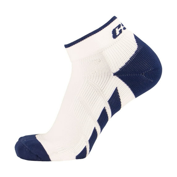 CSX High Cut Ankle Sock Pro, Navy on White, Large