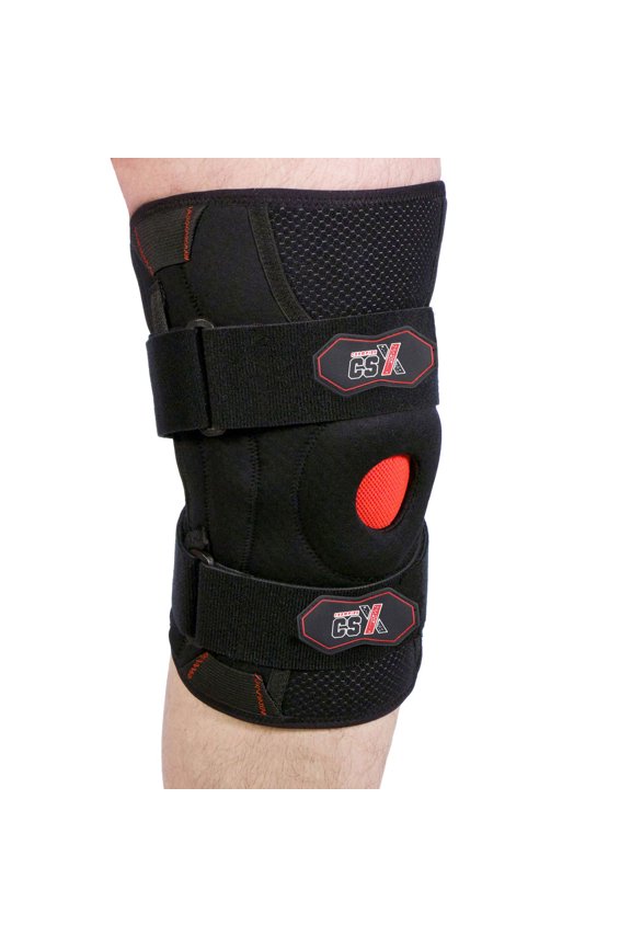 Knee Support with Flexible Side Stabilizers, Black, 2X-Large