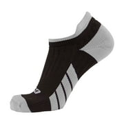 CSX Low Cut Ankle Sock Pro, Silver on Black, Large