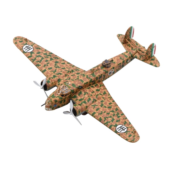 CSYANXING 1:144 Scale Fiat BR.20 Cicogna Stork Bomber Model for Italian Air Force Alloy Plastic Gift