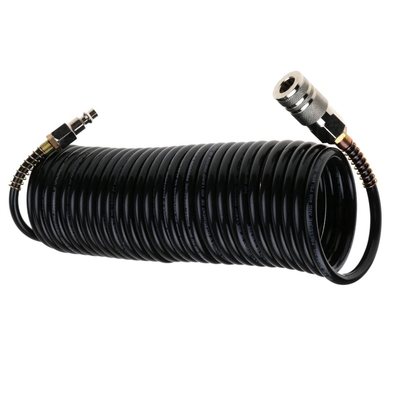 CSYANXING 1/4” x 25 FT Rubber Air Hose for Manufacturing Electrical Insulation Automotive Aviation Subway Train Black 200 PSI