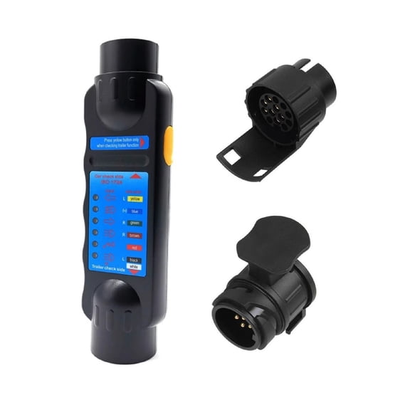 CSYANXING 12V Trailer Wiring Tester For 7Pin 13Pin, Black Detector For Car Caravan Commercial Semi-Trailer Light Circuit Test