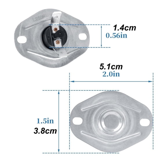 CSYANXING 250F Furnace Flame Rollout Switch For Carrier Bryant Payne HH18HA452 60Hz Crimp Type 2 Pack Durable Metal Material