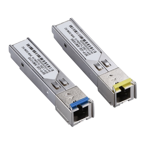 CSYANXING 2Pcs Efficient 1.25G Single Fiber SFP Transceiver 1000BASE BiDi, 1310nm/1550nm, 3km Reach