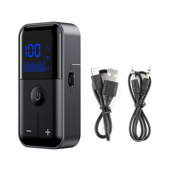 CSYANXING 3-In-1 Bluetooth Audio Adapter, ABS V5.4 TF Card, Digital Display for Laptop Amplifier Car Desktop Device