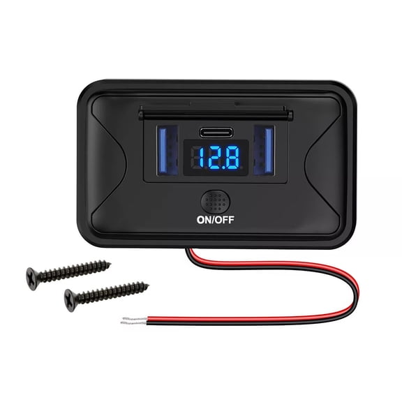 CSYANXING 3-Port Car Charger for Fast Charging Phones Tablets GPS QC3.0 PD 36W USB Voltmeter 12V/24V ATVs RVs Motorcycles