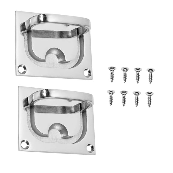 CSYANXING 316 Stainless Steel Foldable Boat Hatch Pull 2Pcs For Yacht Boat Car Cabinet Locker Hatch Door Marine Application