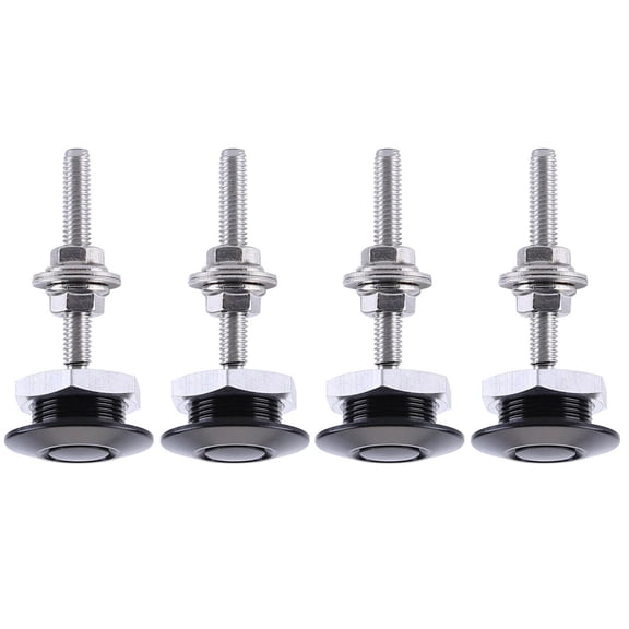 CSYANXING 4 Pack Car Hood Locking Pins Push Button Quick Release Black Color Universal For Automotive Engine Bay Protection