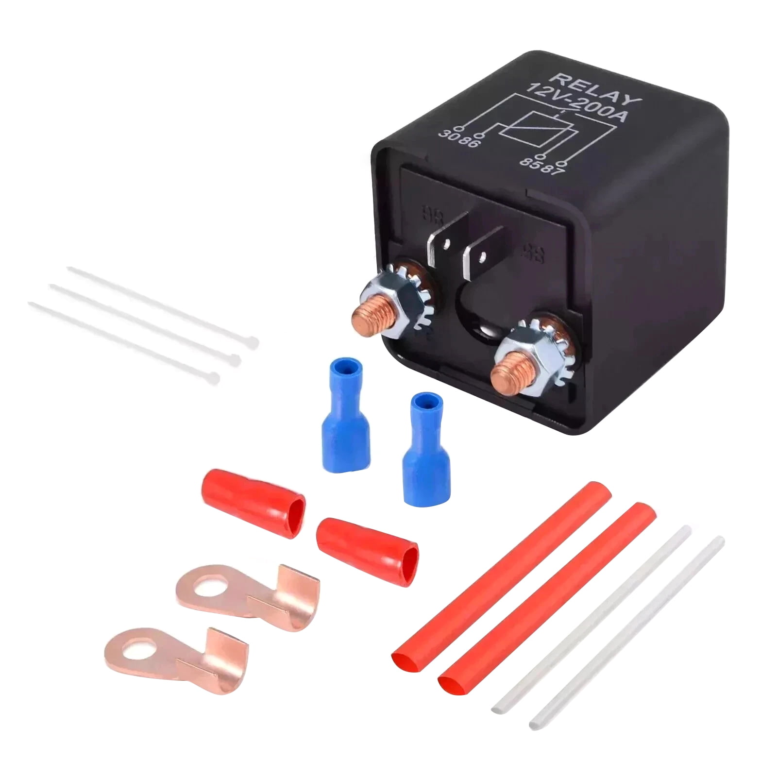 CSYANXING 4-Pin Normal Open Power Relay 200A 12V 75VDC Max Voltage For Automotive Dome Light Supervision Control System