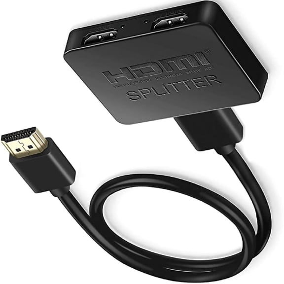 CSYANXING 4K HD Splitter 1x2 with HDCP Amplifier Video Distributor Support 3D 1080P for Two Displays Simultaneously