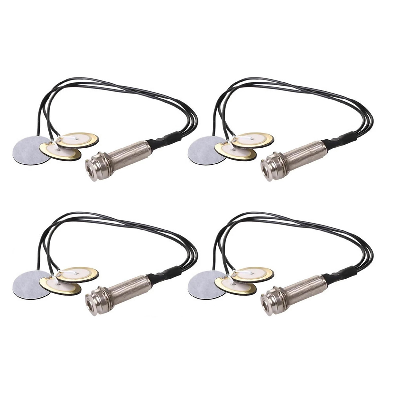 CSYANXING 4Pcs Kalimba Piezo Pickup 6.35mm Plug For Thumb Piano Mbira Instrument Amplifier Connection Accessory