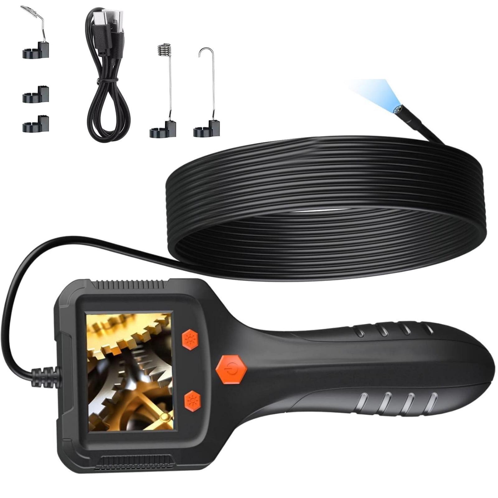 CSYANXING 8mm Borescope Endoscope Camera 2.4 IPS 1080P 6 LED Lights 6.6ft Waterproof For Auto Plumbing Home Inspection