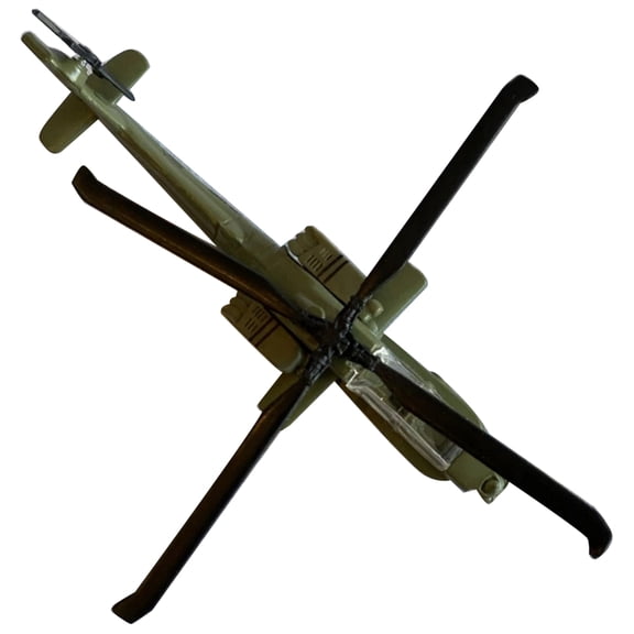 CSYANXING AH-64 Apache Attack Helicopter Model 1:130 Alloy Plastic 13X9CM US Army for Shelf Display Aircraft Enthusiast Collection Home Decoration