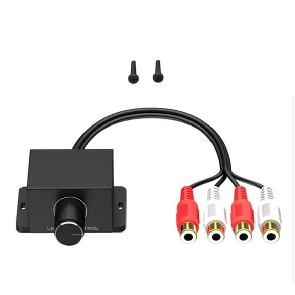 CSYANXING Audio Level Controller RCA Input Output Rotary Knob Compact Design for Car Motorcycle Home Subwoofer Amplifier Bass Speaker System