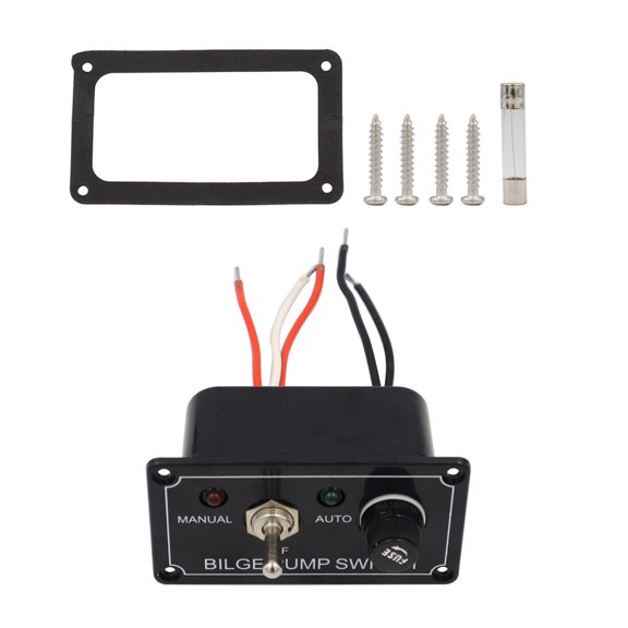 CSYANXING Bilge Pump Switch Panel 12V DC Manual and Auto Mode with LED Light Protection for Boats Yachts Systems