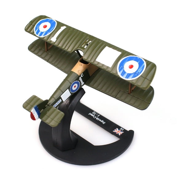 CSYANXING Biplane Fighter Model British Sopwith Camel F.1 1:72 Scale Die Cast Alloy Plastic for Collection Decor Shelf