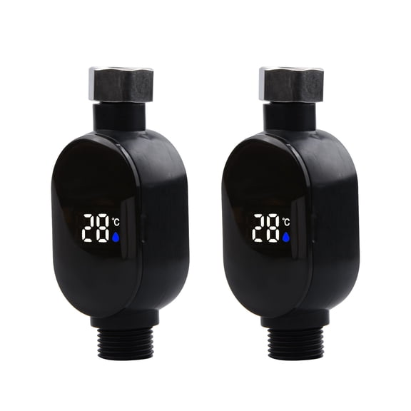 CSYANXING Black Compact Shower Thermometer LED Digital Display 0-99C Range For Bathroom Shower Water Temperature Control