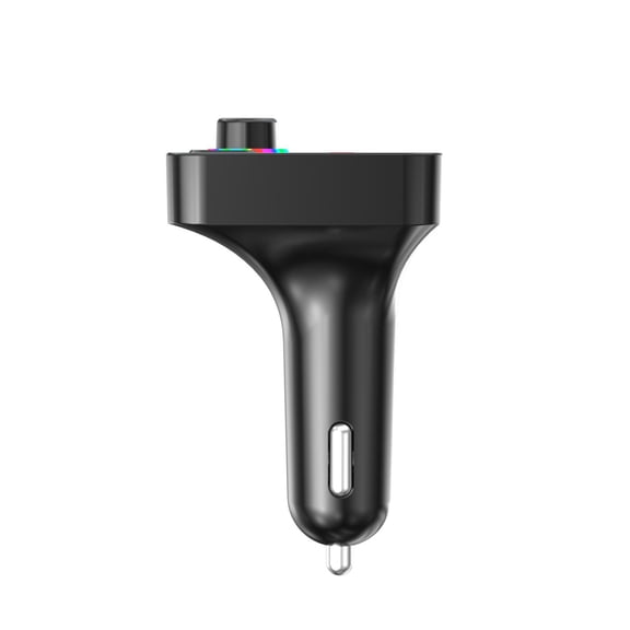 CSYANXING Bluetooth 5.0 FM Transmitter 7 Color LED Backlight, Hi-Fi Music, Hands-Free Calling, Dual USB Charger for Car Audio