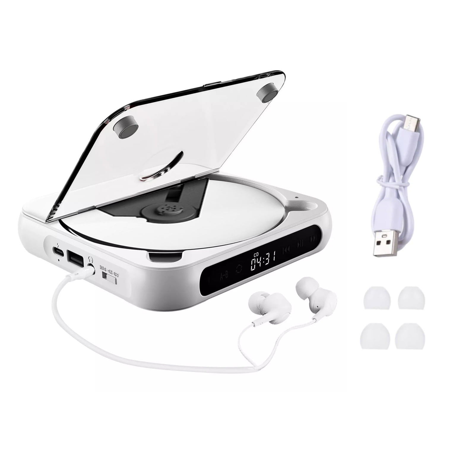 CSYANXING Bluetooth CD Player with Clear Dynamic Audio, Elevates English Learning to New Heights, Immersive Experience