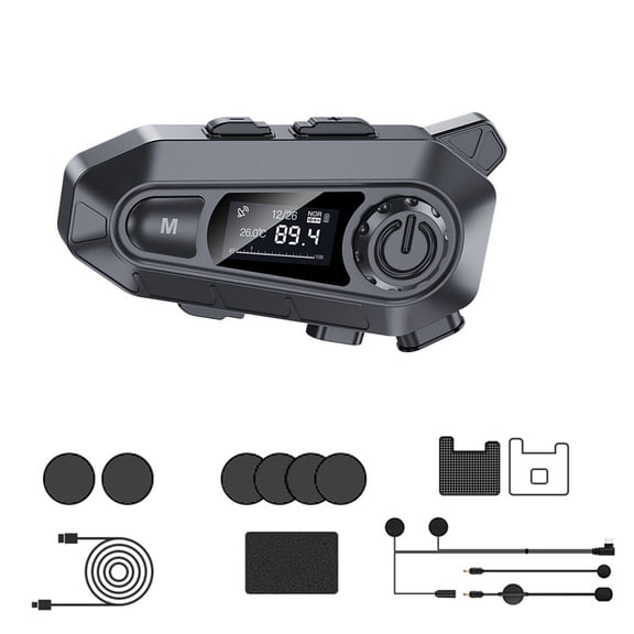 CSYANXING Bluetooth Helmet Headset, Bluetooth 5.4 15m Range, IPX5 Waterproof for Motorcycle Rainy Snowy Riding