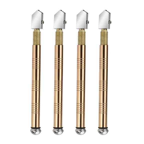 CSYANXING Carbide Tip Glass Cutter Set 4 Pack 6.1 Inch for DIY Glass Cutting Tiles Mirrors with Aluminum Alloy Handle