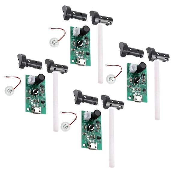 CSYANXING DIY Humidifier Kit 4 Pack USB Ultrasonic Mist Maker 110kHz Frequency for Science Projects Atomizer Discs Cotton Holders