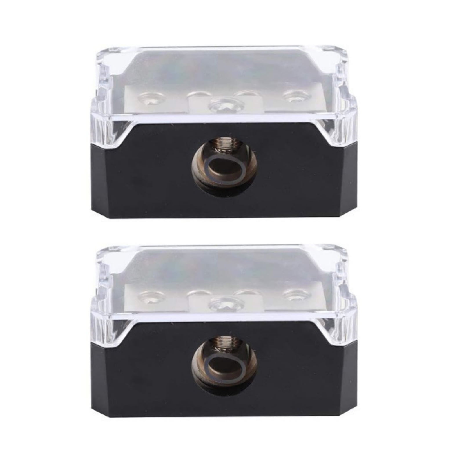 Power Distribution Block Car Audio 2-Way Power Distribution Block For Car Audio - 0/2/4 Gauge Input, 4/8/10 Gauge Output, Gold-Plated Copper Copper Power Block - View #4