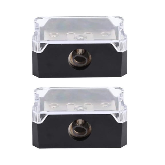 CSYANXING Distribution Block Set 2 Pieces Car Audio Power Ground 0 4 AWG Input 4 10 AWG Output Protective Cover Durable