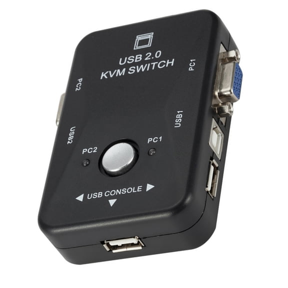 CSYANXING Dual PC Control KVM Switch Key-Press Switching, Compatible with Multiple OS, No Power Needed