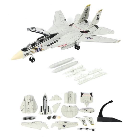 CSYANXING F-14 Tomcat Fighter Model Kit, Lightweight Sturdy ABS Plastic, For Beginners To Assemble, Collect With Display Stand
