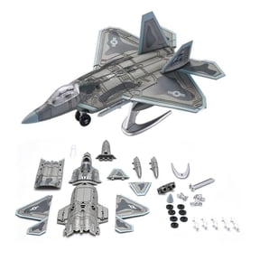 CSYANXING F-22 Raptor 1/100 Scale Building Block Kit Snap-Fit Design For Military Aviation Model Fans