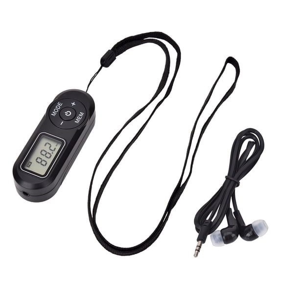 CSYANXING FM Radio Portable DSP Digital Processing 64-108MHz Auto Search 20 Station Memory LCD HRD-727 with Earphone and Lanyard
