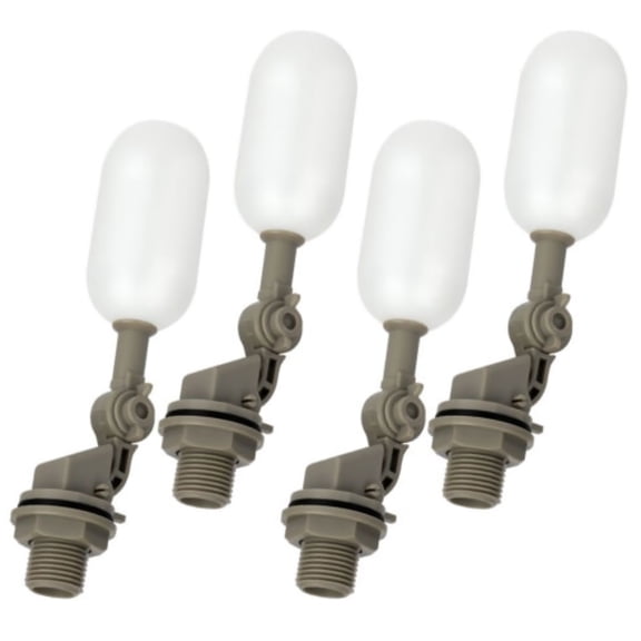 CSYANXING Float Valves 4 Pack 1/2 Inch Automatic Water Level Control Adjustable Arm ABS PE for Water Tanks System
