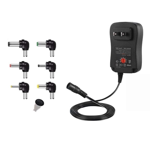 CSYANXING For Consumer Electronics Universal Power Supply 30W 100-240V Input Adjustable 3-12V 6 Tips Central Positive