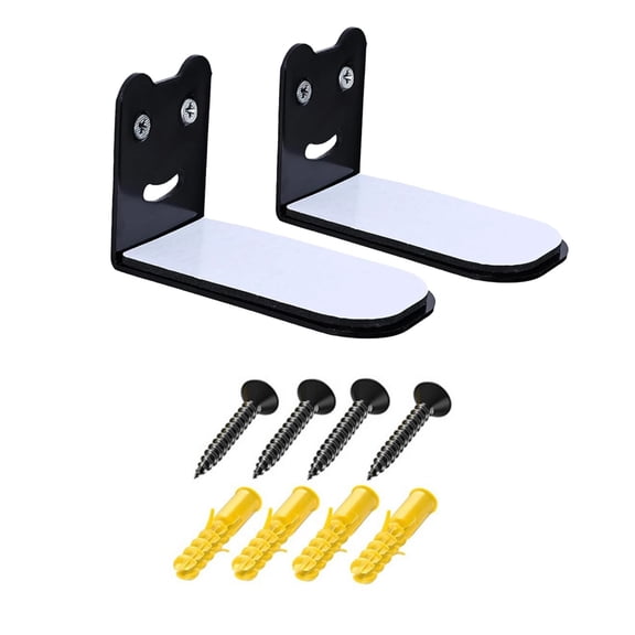 CSYANXING For Mounting Soundbars Home Theater System 2 Pack Black Wall Mount Brackets Tough Metal Construction Flush Mount Easy