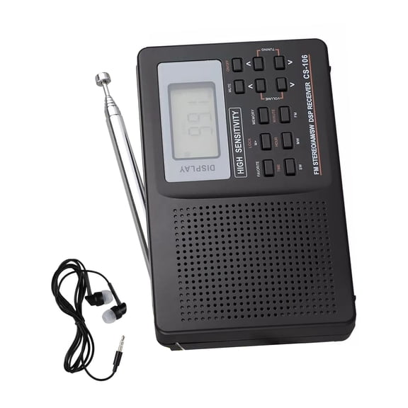 CSYANXING Full Band Radio with Alarm Clock Portable FM AM SW MW LW TV Stereo USB Power Shortwave for Travel