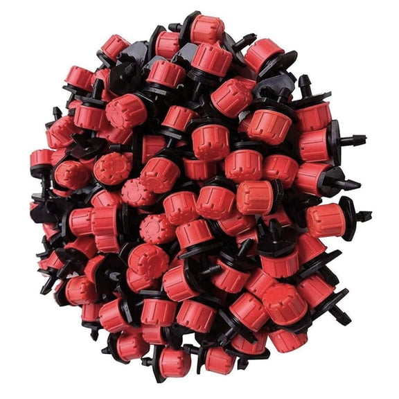 CSYANXING Irrigation Watering Nozzle Heads 200 Pack Adjustable Micro Drip 8 Hole 1/4 Barb for 4/7mm Tubing Set