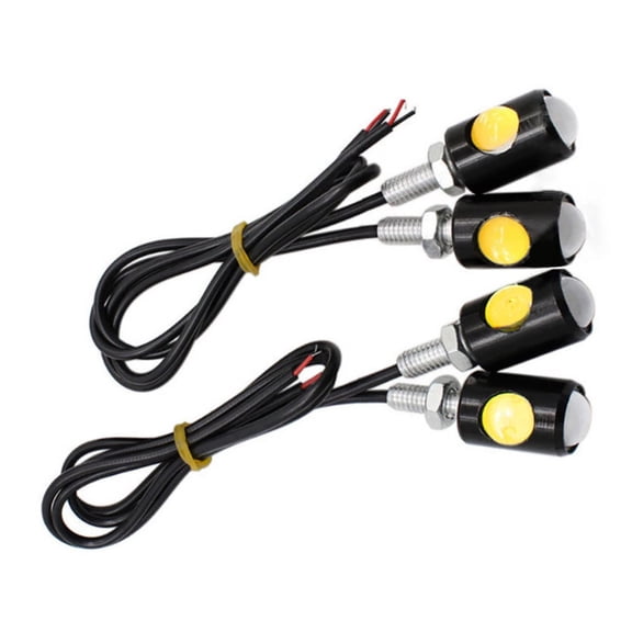 CSYANXING LED Turn Signals Motorcycle Amber 12V Universal Fit Aluminum Blinker Super Bright Scooter Dirt Bike 4 Pack