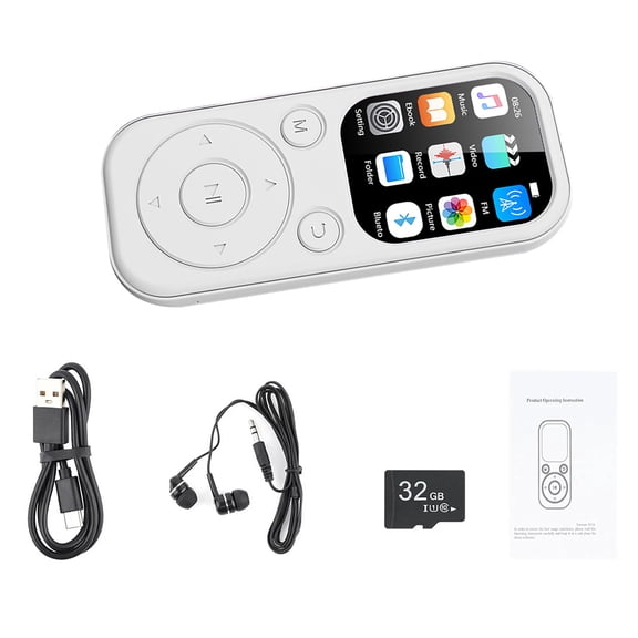CSYANXING MP3 Player with Bluetooth 5.4 32GB Card Long Battery 1.8” Color Screen FM Radio Video Playback E-Book