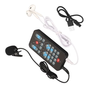 CSYANXING Mini Voice Changer Black Plastic for DJ Music Studio Podcast Bluetooth V5.0 Sound Effects Beautification Function