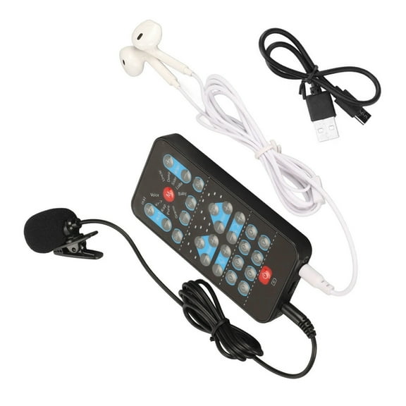 CSYANXING Mini Voice Changer Black Plastic for DJ Music Studio Podcast Bluetooth V5.0 Sound Effects Beautification Function