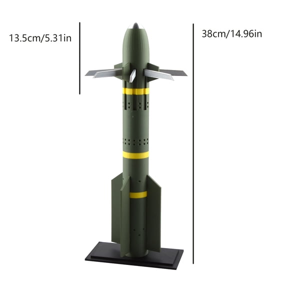 CSYANXING Model Missile AGM-114R9X Hellfire 1:4 Scale 38cm Realistic Detail Air-to-Ground Replica for Display Collection