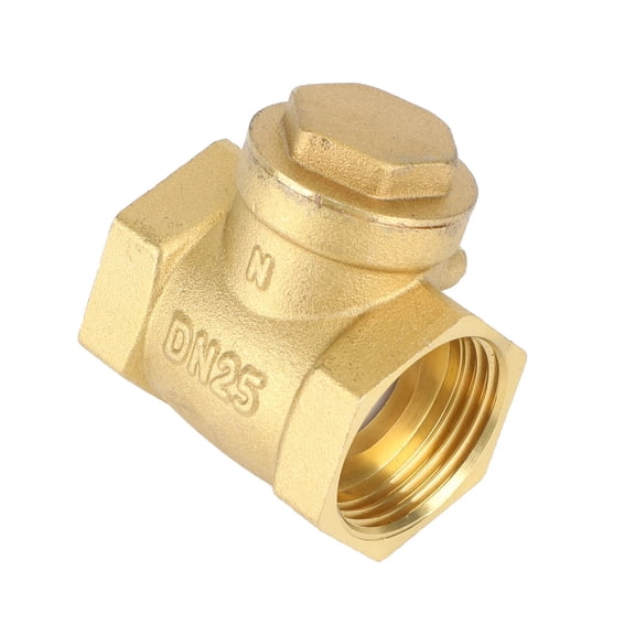 CSYANXING One Way Brass Check Valve 1 Inch DN25 Horizontal for Water Oil Gas Threaded Connection Reliable